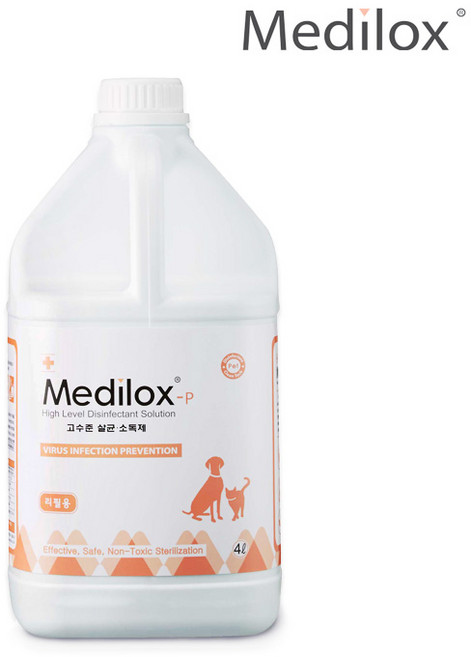 메디록스 반려동물용 살균소독제 리필용 무향, 4L, 1개