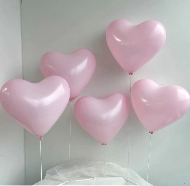 파티앤온 하트 풍선 생일파티 일자형 스탠드 세트, 파스텔핑크8p