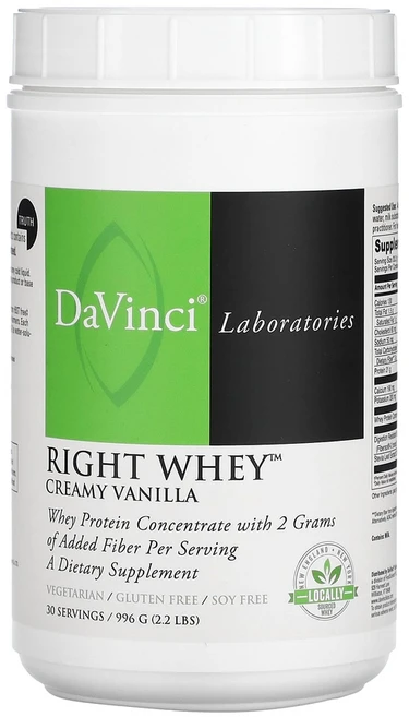 다빈치 랩 오브 버몬트 Right Whey 크리미 바닐라 2.2 lbs (996 g), 1개 - 쿠팡