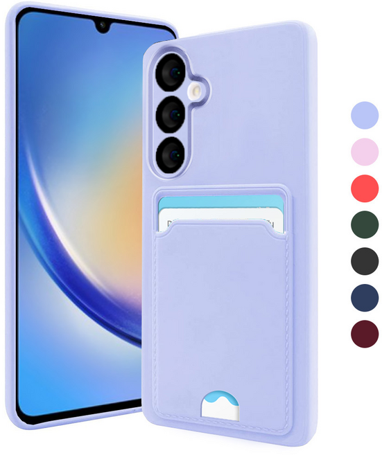 갤럭시A35 파스텔 카메라보호 카드 케이스