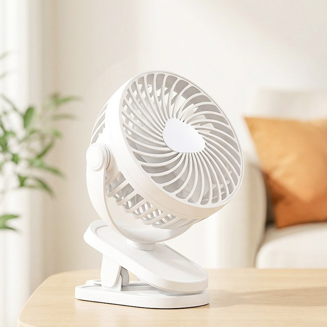 ROYAI ONE 무선 미니 클립형 선풍기 휴대용 캠핑 써큘레이터, 흰색, A