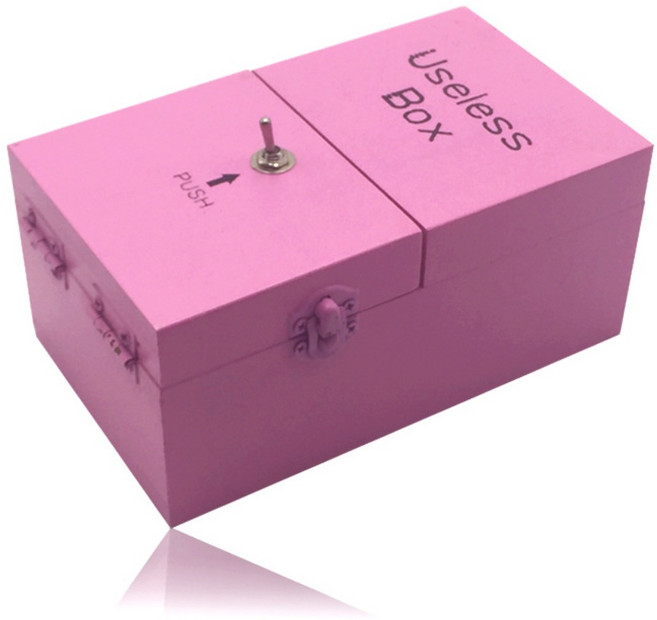 신기한장난감 쓸대없는 선물 FUN HO Useless Box 열 수 없는 박스 인싸템, 핑크(Useless Box), 1개