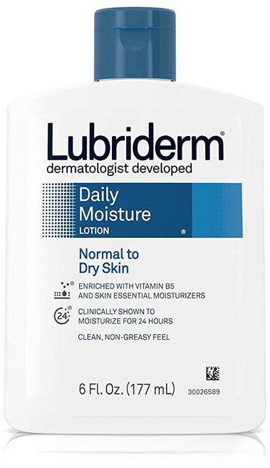 Lubriderm 데일리 모이스처 하이드레이팅 바디 및 핸드 로션 비타민 B5 기름지지 않음 177.2ml(6온스)