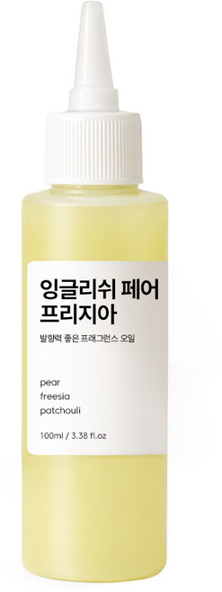발향력 좋은 프래그런스 오일 원액, 7.잉글리쉬 페어 앤 프리지아, 100ml, 1개