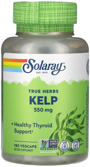 Solaray True Herbs 해조류 550mg 베지 캡슐 180정, SolarayTrueHerbs해조류550mg베지캡슐18, 1개 - 쿠팡
