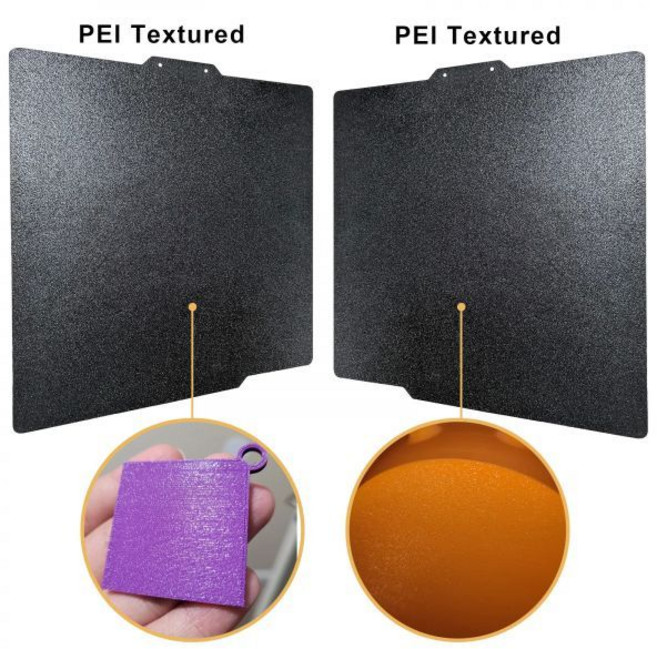 Bambu Lab P1P X1 카본 빌드 플레이트 PEO H1H 양면 PEI 부드러운 PET PEY 257x25 Bamblab x1c P1S 용 7 용수철 강판, Textured PEI Black, 07 Textured PEI 블랙_2차검수