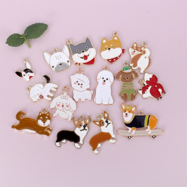 짱패브릭 메탈 댕댕이 / 강아지 / 멍멍이 팬던트 참장식, 04.그레이하운드, 1개