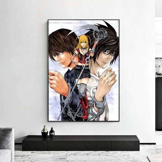 데스노트 포스터 아트 벽 방수 홈 거실 침실 미적 장식, 13. 6-1pc