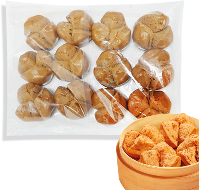 홍홍 중국식품 흑설탕 만투 400g 12개입 만토 만터우 중국꽃빵 중국빵 중국아침, 1개