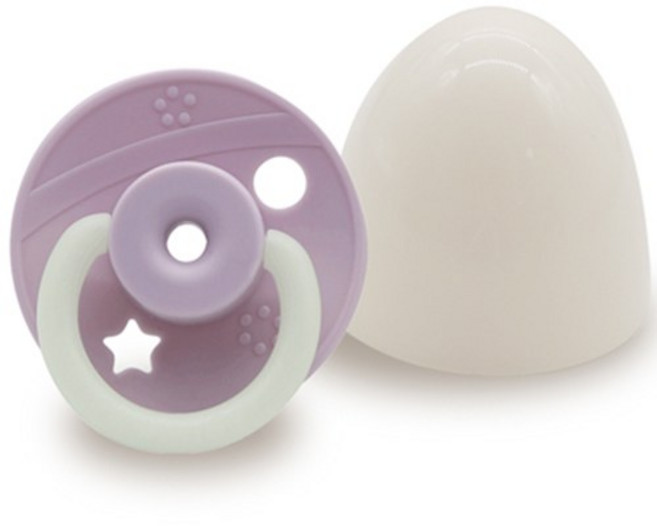 프로미스 유아용 플래닛 쪽쪽이 공갈노리개 나이트 라인, 5 x 4.5 cm(0~36개월), 버디라벤더, 1개