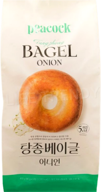 피코크 탕종 베이글 어니언, 1세트, 450g