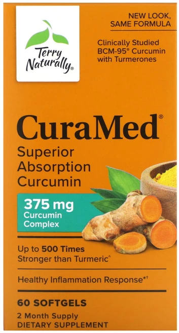 Terry Naturally CuraMed 375mg 소프트젤 60정, TerryNaturallyCuraMed375mg소프트젤, 1개 - 쿠팡