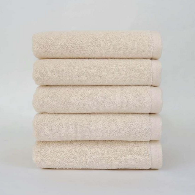 리빙유진 친환경 무염색 네이처 오가닉수건 150g 코마사타올, 무염 5장, 5개