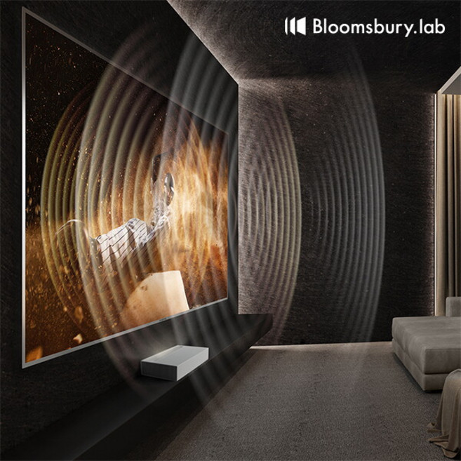 [블룸즈베리랩] [무료설치] 리버티 와이드 초단초점 전용 102인치 사운드온 빔스크린 M-LW102U, 앰프 옵션:앰프 제거 안함