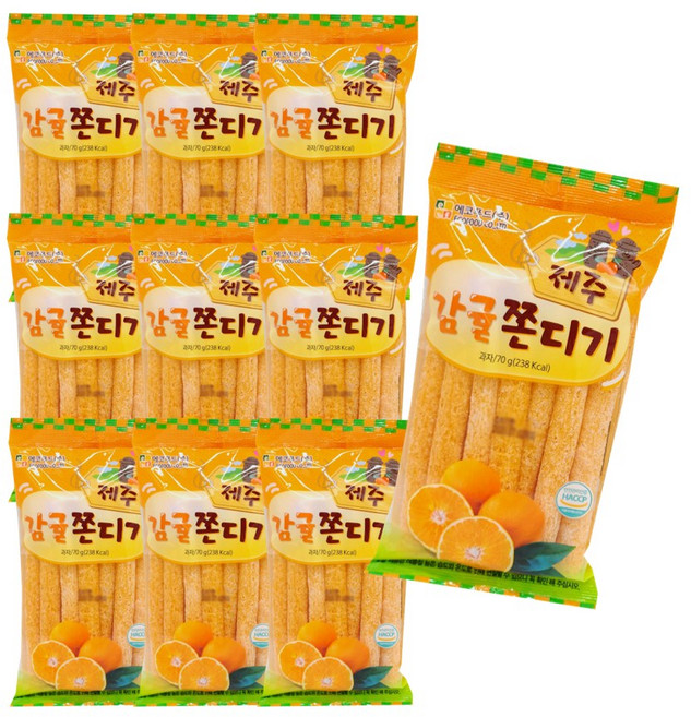 감귤쫀디기 70gX10개, 10개, 70g