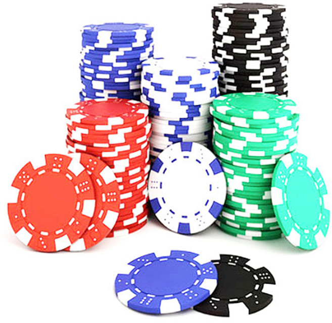 zalmon 카지노칩 포커 플라스틱 색깔칩, 혼합, 100개