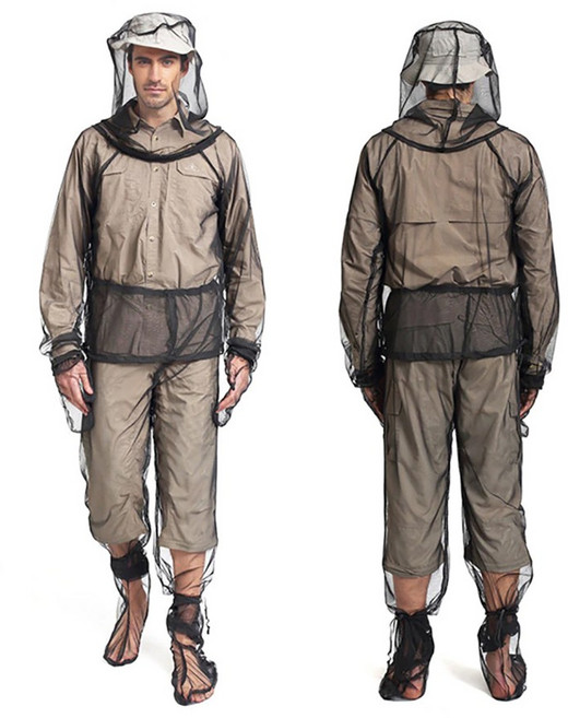 낚시 모기장옷 전신 방충복 노지낚시 벌초 양봉 모자 방충모자, 1개