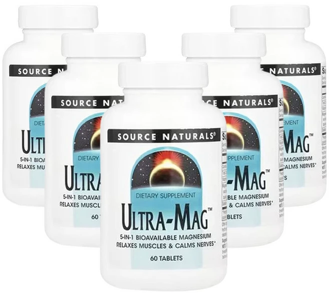 소스네츄럴스 Ultra-Mag, 5개, 60정 - 쿠팡