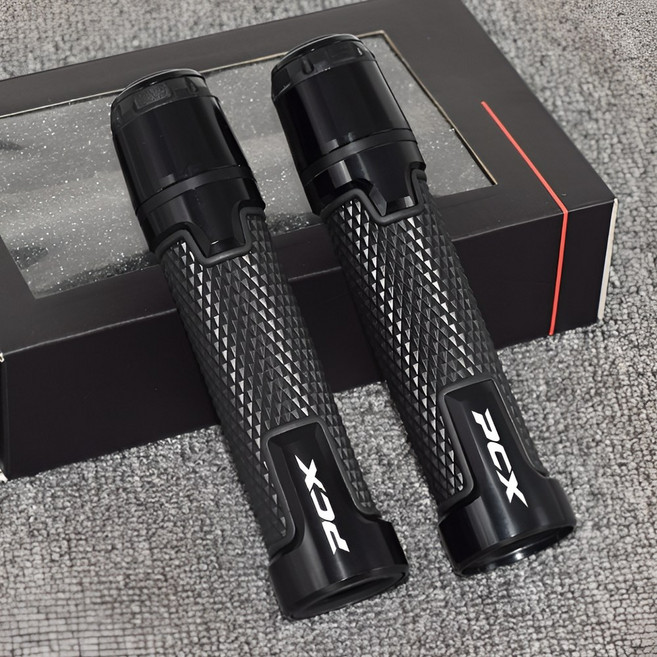 프로라이더스 18-24년 PCX 오토바이 핸들그립 일체형 핸들발란스 튜닝그립, 블랙, 1세트, 블랙