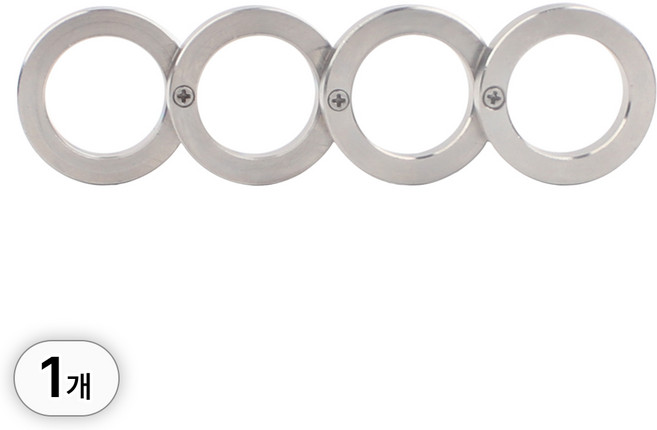 투데이리빙 접이식 호신용 너클 자기 방어 손가락 핑거 링 가드 호신 반지 안전 무기 용품, R99971S(스테인리스 스틸, 실버, 1개