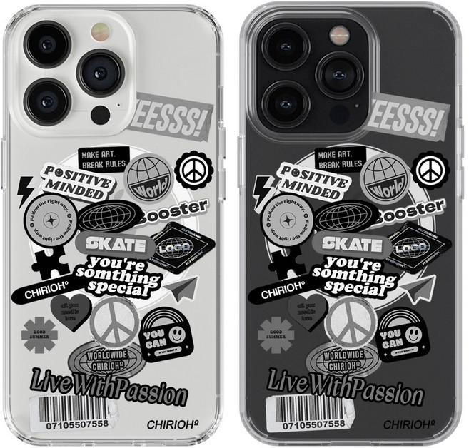 힙한 라벨 스티커 바코드 맥세이프 케이스