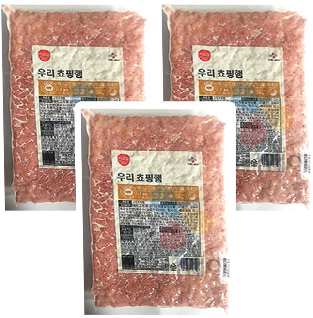 CJ 이츠웰 우리 쵸핑햄 1KG, 3개