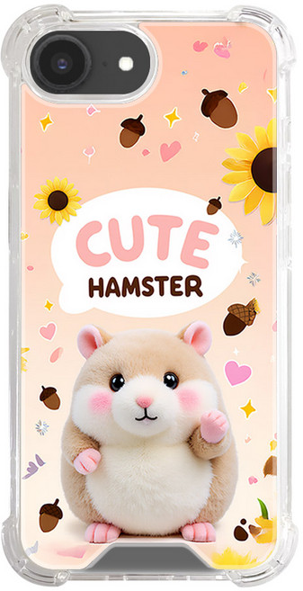 큐트 애니멀 햄스터 hamster 모서리쿠션 젤리 하드 이중구조 갤럭시 아이폰 핸드폰 케이스