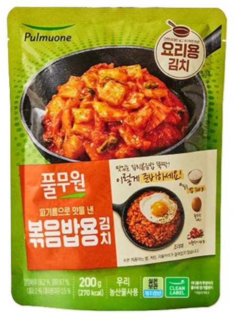 풀무원식품 볶음밥용 요리김치 200g, 4개