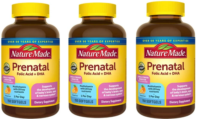 네이처 메이드 프레나탈 멀티비타민 DHA함유 Nature Made Prenatal Vitamin with DHA, 150정, 3개 - 쿠팡