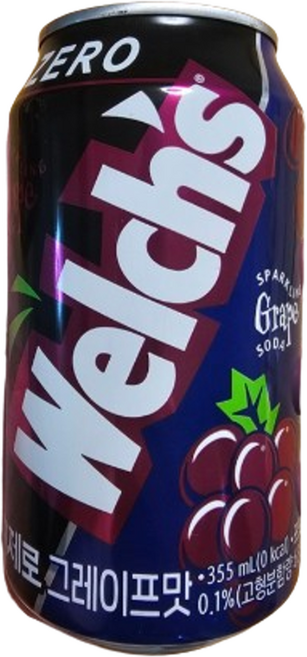 웰치스 포도맛 제로, 355ml, 2개