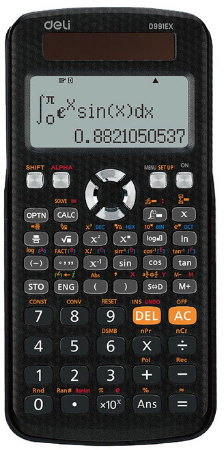 델리 공학용 계산기 D991EX 고화질대화면 FX-570cw 동급모델 분수표시 미분 적분 복소수 solve, 1개, 단품
