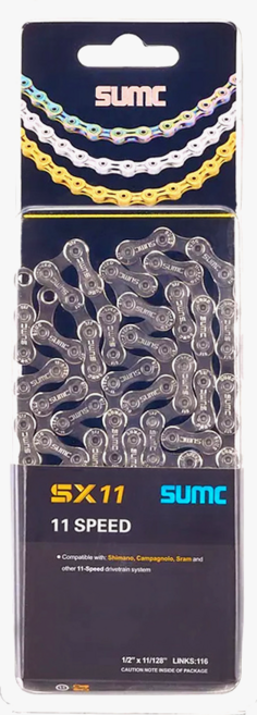 SUMC SX11 11단 로드 MTB 산악 자전거 체인(시마노 스램 호환), 1개, 실버