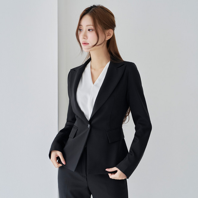 더웨이나인 여성 빅사이즈 정장 자켓 스판 마이 면접 심플형 jacket