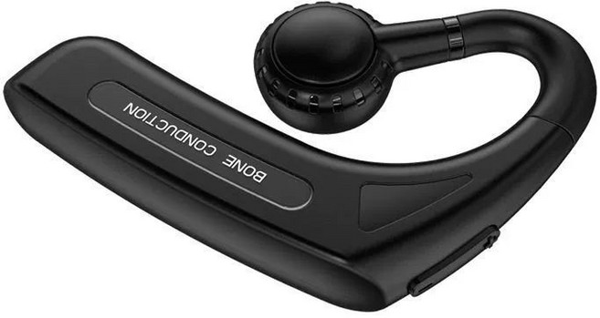 골전도 이어폰 귀걸이형헤드셋 무선 노인용 충전식, 블랙, 기본 모델명/품번