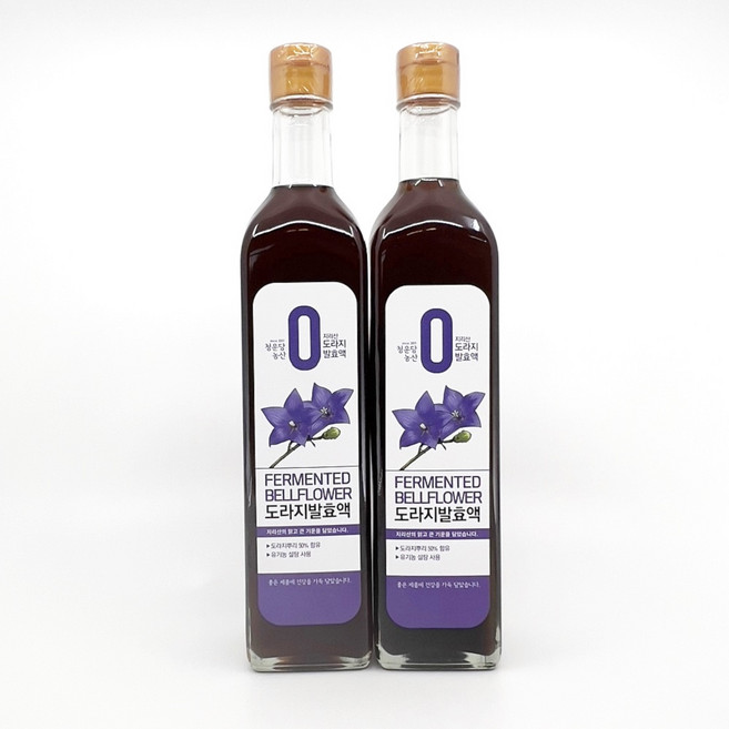청운당농산 지리산 도라지즙 발효액 500ml 도라지청 진액, 2개