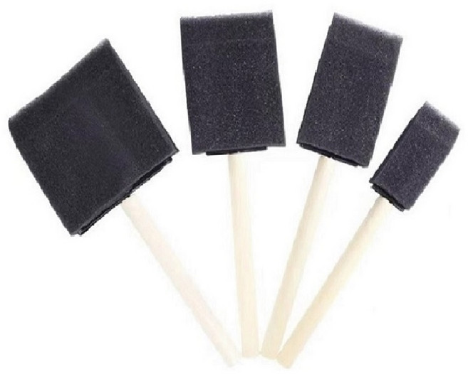 코텍 스펀지 페인트붓4종 (T6655) 스펀지붓 폼브러쉬, 1세트