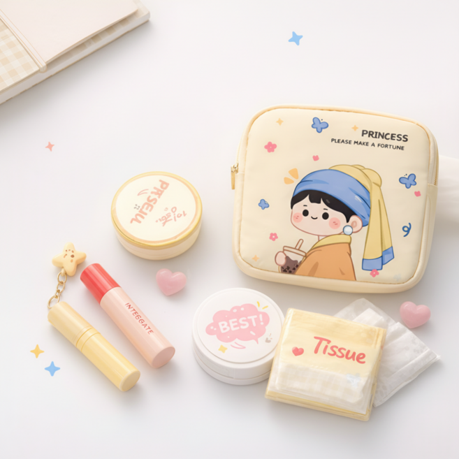 다온이네 여성 외출용 생리대 휴대 파우치 시크릿 미니 파우치