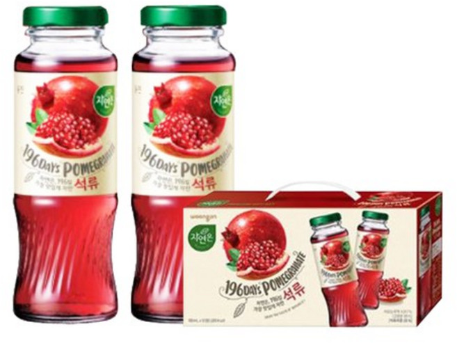 병음료 웅진 음료세트 자연은 석류 180mlx12개입, 180ml, 12개