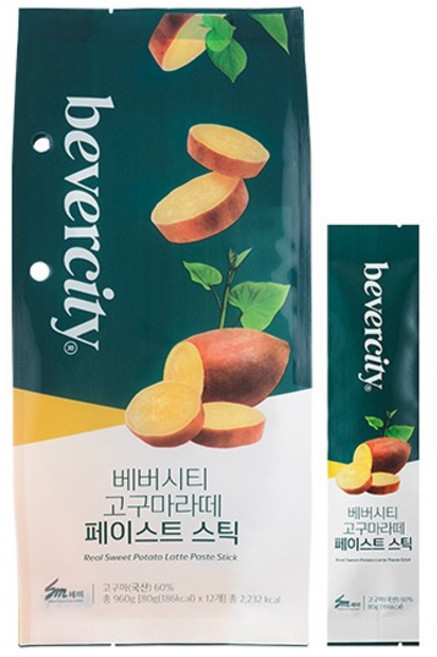 베버시티 고구마라떼 페이스트 스틱 80g, 12개입, 12개