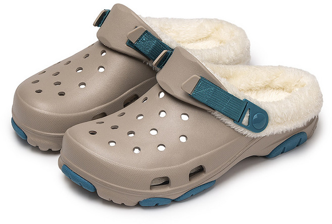 곰돌이샵 남녀공용 무중력 EVA 클로그 방한 슬리퍼 겨울 샌들 슬리퍼 커플 털 방한화