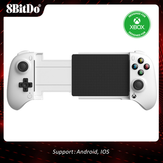 8BitDo NEW 얼티밋 블루투스 모바일 게임 컨트롤러 Xbox 에디션 안드로이드용 홀 이펙트 조이스틱 트리거, 02 White