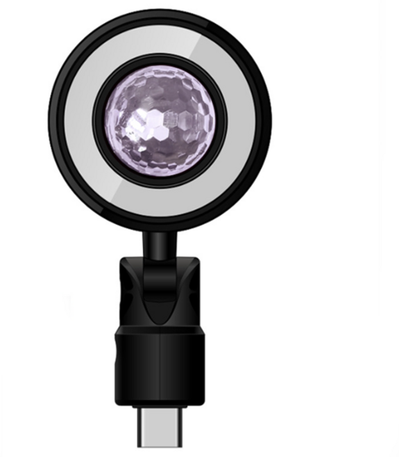 락모터스 가정용 C타입 USB 회전 미러볼 노래방 미니 휴대용, 노래방타입