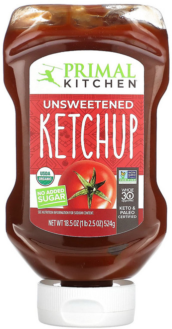 Primal Kitchen 프라이멀키친 유기농 언스윗 무설탕 케찹 524g, 1개
