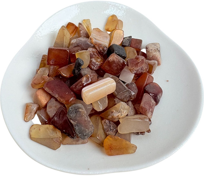 紅瑪瑙碎石 原石 100g裝 約8-30mm 消磁淨化能量石 聚寶盆魚缸造景開運擺飾, 紅瑪瑙碎石8-30mm/100g, 1個