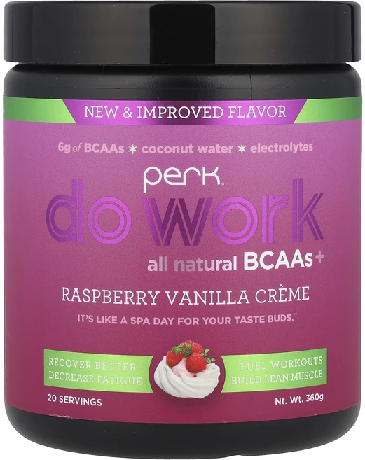 Perk Energy Do 워크 천연 BCAA+ 라즈베리 바닐라 크림 360g, PerkEnergyDo워크천연BCAA라즈베리바닐라크림3, 1개 - 쿠팡