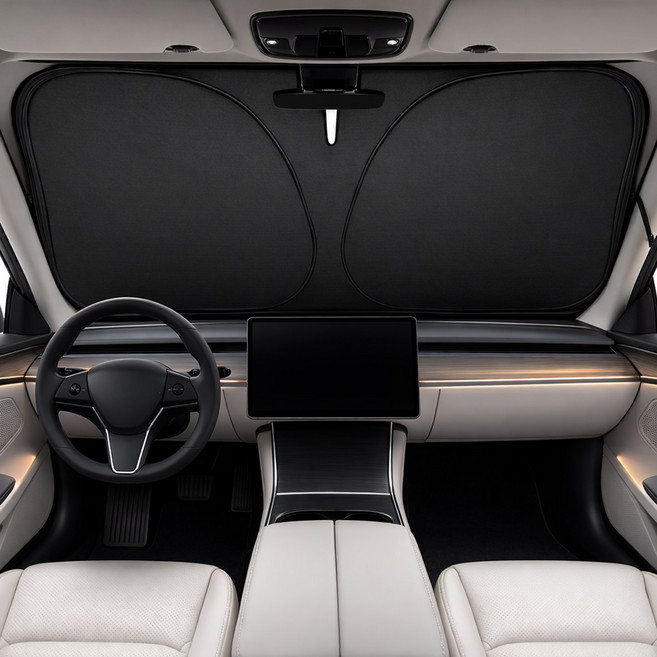 ROYAI ONE 차량 햇빛가리개 차량앞유리 햇빛가리개, 1개, 티타늄 실버