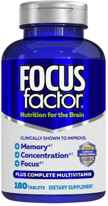 포커스팩터 두뇌 집중력 성인 멀티비타민 180정, 1개