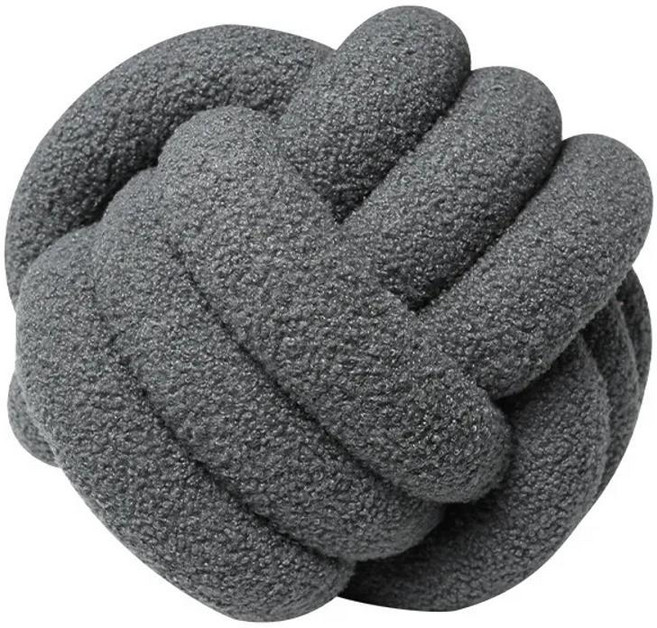 손뜨개 매듭 볼 베개 양털 롤 쿠션 소파 거실 침대 헤드보드 장식용, 1개, 11. dark grey / A. 13cm