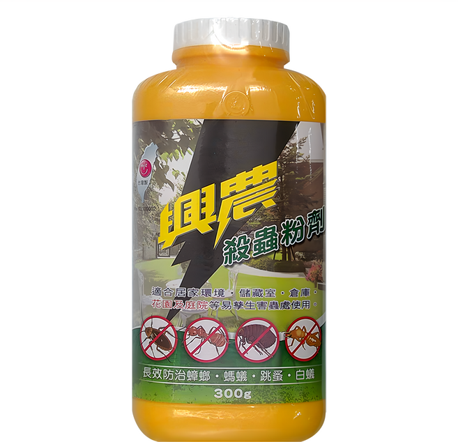 Sinon 興農 殺蟲粉劑 300g 適用室內外 長效防治蟑螂、螞蟻、跳蚤、白蟻, 1罐