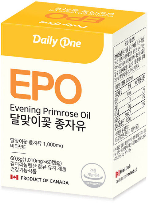 데일리원 달맞이꽃 종자유 감마리놀렌산, 1개, 60.6g